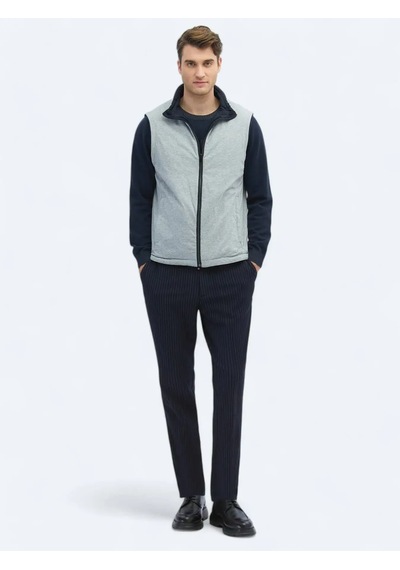 Kip Lacivert Regular Fit Dik Yaka Casual Dokuma Spor Yelek Lacivert