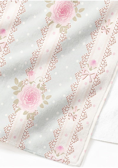 Gül Çiçekli Dantel Detaylı Plaj Havlusu-vintage Romantik Pastel Mavi Hızlı Kuruyan Mikrofiber Havlu Kül Karamel