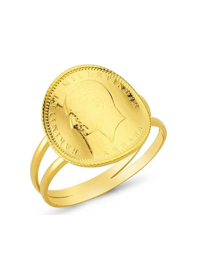 Ata Çeyrek Altınlı Yüzük 3.50 Gram 22 Ayar Altın