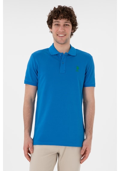 U.S. Polo Assn. Erkek Slim Fit Polo Yaka Kobalt Basic Tişört 50298041-VR077
