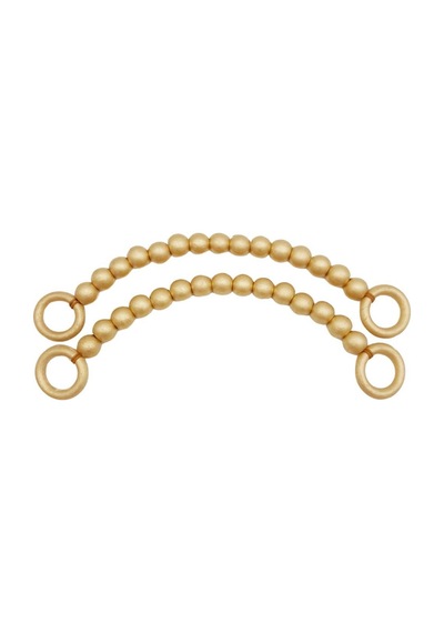 Angel Çanta Aksesuar 20 Mm Ahşap Boncuklu 37 Cm Gold Renk Çanta Sapı