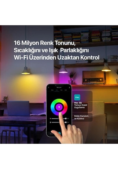 Ttec Lumi Çok Renkli Uzaktan Ortama Göre Işık Ayarlama Ve Zamanlama Özellikli Led Wi-fi Akıllı Ampul