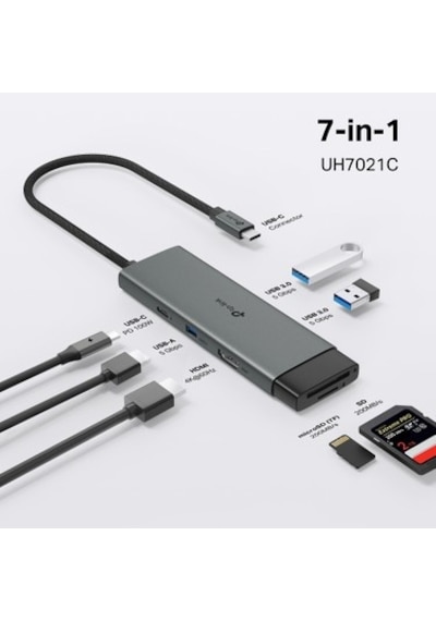 7'si 1 Arada Usb-c Hub İle Yüksek Hızda Veri Aktarımı