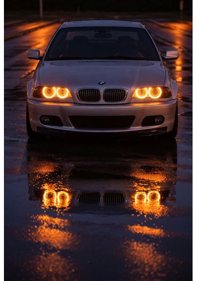Bmw E46 Led Angel Halka Seti Amber Turuncu Renk Halka Takımı Premium Görüntü