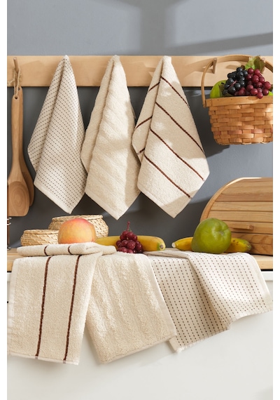 Elart Sophia Mutfak Havlusu 6 Adet 45x30 Cm Bej Bej