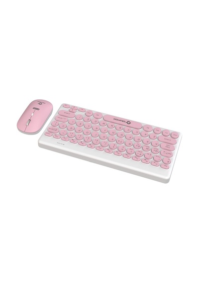 Gravion Km-bt37 Çif Modlu Wireles Bluetooth Klavye Mouse Set Pembe Optik