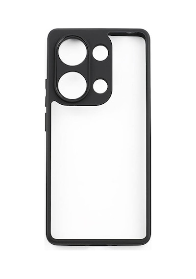 Zore Redmi Note 13 Pro 4g Kılıf Kamera Korumalı Şeffaf Arka Yüzey Nvth New Roll Kapak - Siyah