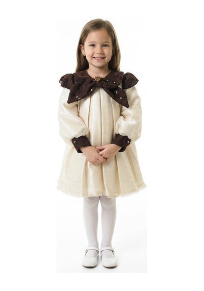 Xo Kids Kız Çocuk Elbise 2-6 Yaş 1012 Ekru
