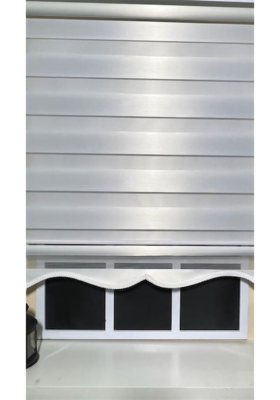 Zebra Stor Perde Beyaz Etek Dilimli Stb-400-v01