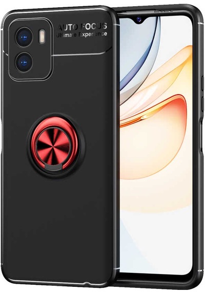 Vivo Y15s Kılıf Tchs Ravel Silikon Kapak - Siyah-kırmızı Siyah-kırmızı