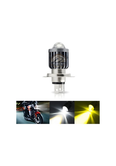 H4 Zenon 3 Fişli Motorsiklet Farı Çift Devre Uzun Kısa 12v Tek Adet Fiyatıdır