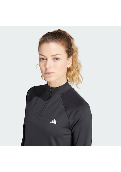 Adidas Tr-es 1/4zip Kadın Fermuarlı Sweatshirt Is4028 Siyah