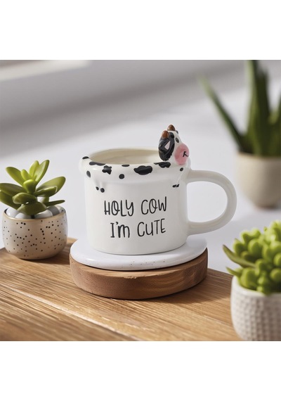Aryıldız Aryıldz Mood İnek Figürlü Kupa 315ml 278338 Beyaz