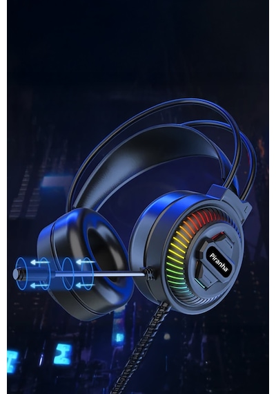 2175 Rgb Led Işıklı Gaming Kulaklık Kablolu Mikrofonlu Headset 50 Mm