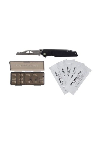 Schrade Usa Nitro Enrage 7 2.5" Değiştirilebilir Kamp Bıçaklı Katlanır Kamp Bıçak, G10 Sap, Frame Lock 1202706 Siyah