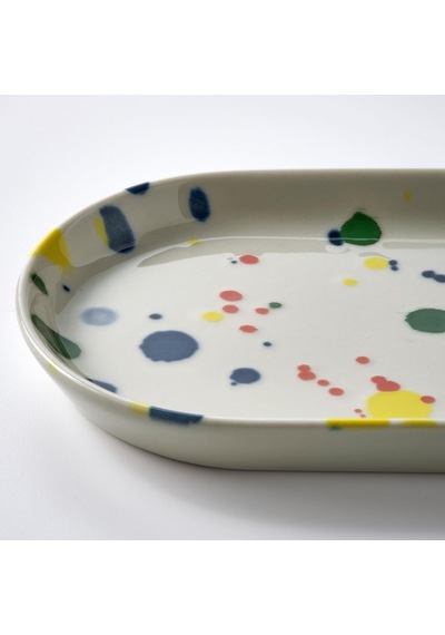 Rödsnultra Servis Tabağı, Karışık Desenler, 20x11 Cm, 3 Adet Çok Renkli