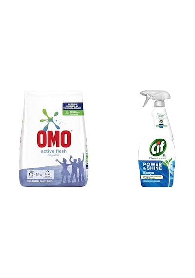 Active Fresh 5,5 Kg 1 Cif Power Shine Cleanboost Sprey Temizleyici Banyo İçin Temizleyici Ve Kireç Çözücü 750 Ml 2 1000'li Set
