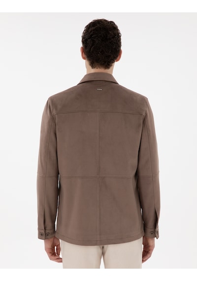 Pierre Cardin Erkek Vizon Deri Mont-kaban 50312345-575 Vizon