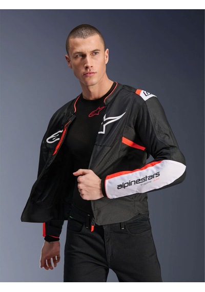 Alpinestars T-sps Air V2 Korumalı Motosiklet Montu Siyah Beyaz Kırmızı