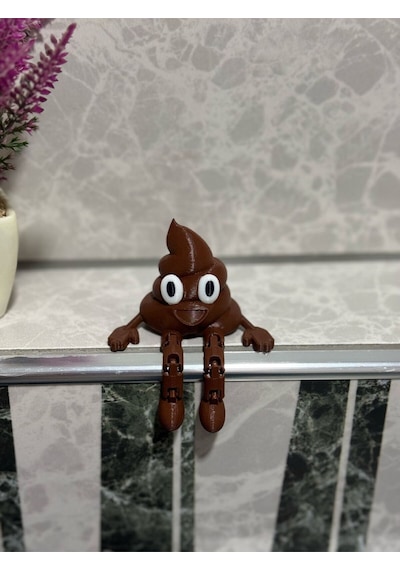 3dprototürk Kaka Emojisi Eğlenceli Banyo Dekoratif Figür Seti