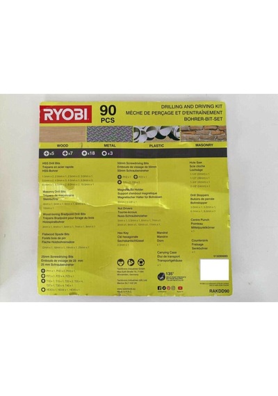 Ryobi Set Vidalama Delme Uç Seti 90 Parça Rakdd90 Rakdd90