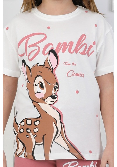 Bambi Baskı Kız Çocuk Takım-90413 Pembe