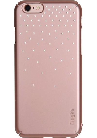 Ringke Noble Slim Apple Uyumlu iPhone 6s Plus/ 6 Plus İle Taşlı Kılıf 4 Tarafı Saran Tam Koruma Rose Gold