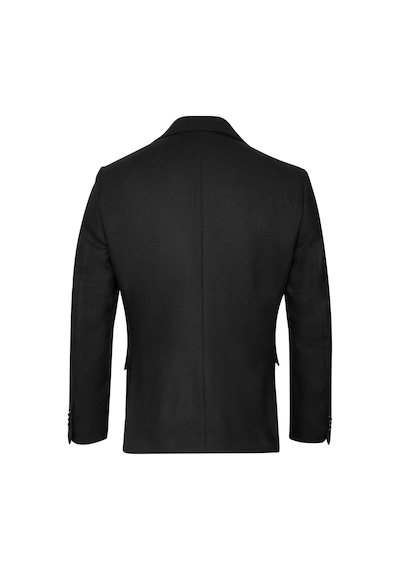 Hatemoğlu Siyah Comfort Fit Mono Yaka Klasik Ceket