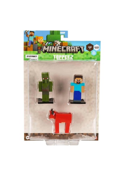 Minecraft 3d Toppeez 3 Pack Blister Set 4
