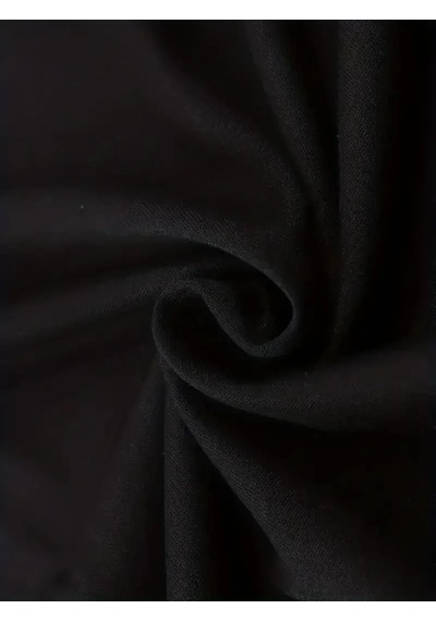 Tarzyeri Erkek Baskılı Tişört Kısa Kol Bisiklet Yaka Regular Fit Rahat Kalıp T-shirt - Siyah