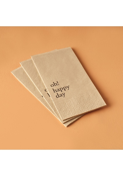 Bella Maison Oh Happy Day 100'lü Peçete Kahverengi 33 x 33 CM Kahverengi