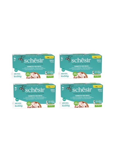 Schesir Ton Ve Çipura Tam Ve Dengeli Jöleli Multipack Kedi Konservesi 6 X 50 G 4 Lü Paket
