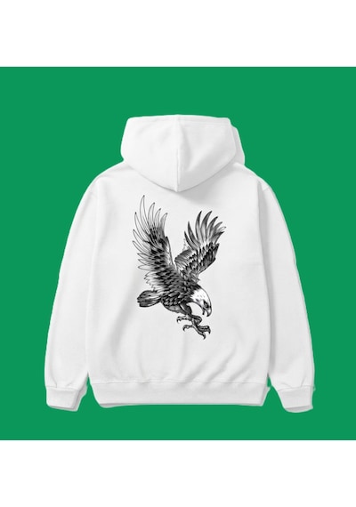 Berru Butik & Textil Kartal Ve Kurt Figürlü Baskı Detaylı Kapşonlu Hoodie / Sweatshirt Kişiselleştirilebilir Beyaz Berru Butik & Textil Kartal Ve Kurt Figürlü Baskı Detaylı Kapşonlu Hoodie / Sweatshirt Kişiselleştirilebilir Beyaz