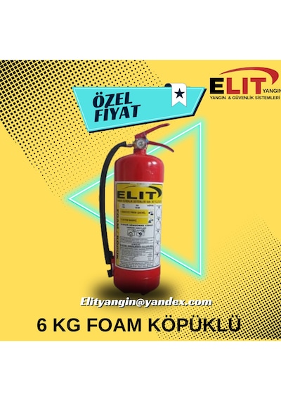 6 Kg Foam Köpüklü Yangın Söndürme Tüpü