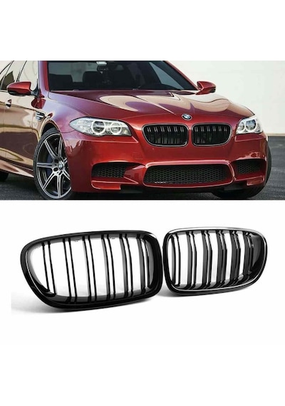 Bmw F10 Çift Çizgi Ön Panjur Izgara 2009-2016 Arası Parlak Siyah