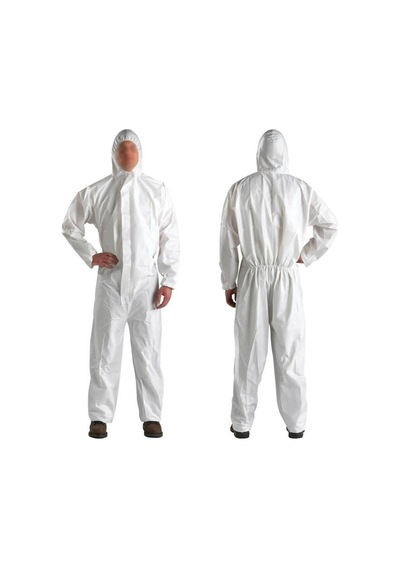 Lamine Kaplı Tek Kullanımlık Kimyasal Koruyucu Tulum 55 GR- XL