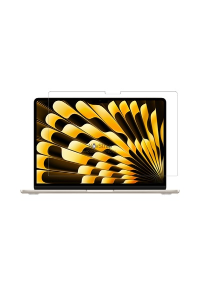 Novstrap Apple Uyumlu MacBook Air M3 Çip 2024 13.6 İnç A3113 İle Ekran Koruyucu Parlak Nano Film