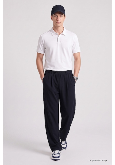 TOMMYLIFE Lacivert Rahat Form Erkek Palazzo Pantolon - 82199