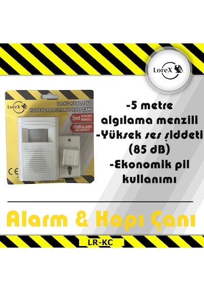 Lorex Lr-Kc Kablosuz Alarm Harekete Duyarlı Kapı Çanı