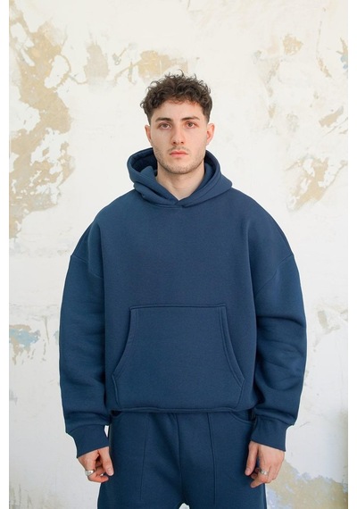 Lacivert Cozy Basic Oversize Sweatshirt Lacivert
