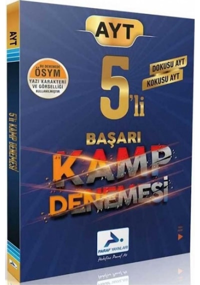 Paraf Yayınları AYT Dokusu Kokusu AYT Başarı 5'li Kamp Denemesi