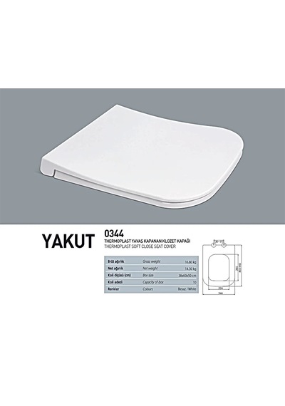 Nkp Yakut Thermoplast Yavaş Kapanan Klozet Kapağı - Nkp0344