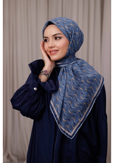 Mimiyum D S Model Soft Eşarp Lacivert