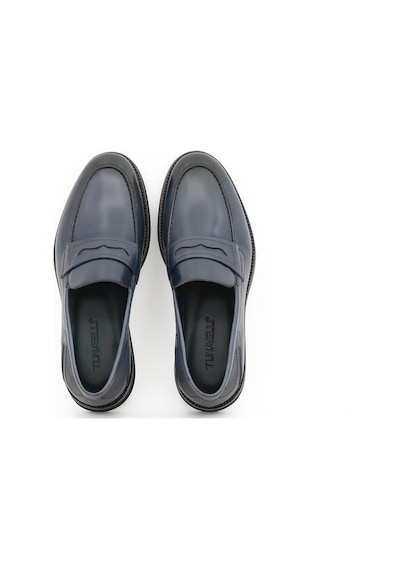 Hakiki Antik Deri Eva Taban Loafer Model Erkek Ayakkabı - Tuna 4265 Lacivert