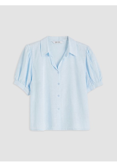 Lcw Vision Mavi Regular Fit Kadın Gömlek