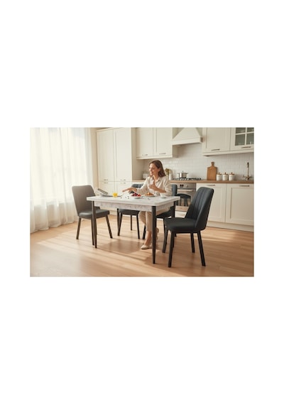 Tool Aksesuar T-6020 4 Kişik Yemek Masası Ve Antrsit Sandalye Takımı Mutfak Salon Restorant Cafe Otel Kullanımına Uygundur. Antrasit Tool Aksesuar T-6020 4 Kişik Yemek Masası Ve Antrsit Sandalye Takımı Mutfak Salon Restorant Cafe Otel Kullanımına Uygundur. Antrasit