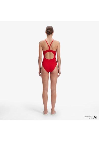 Speedo End+ Logo Kadın Kırmızı Mayo A000115005