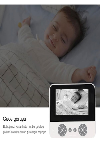 Deanb 4.3 İnç Kablosuz Monitörlü 150m Menzil 720p 2.4ghz İnterkom Harek