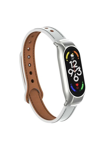 Xiaomi Mi Band 7 Uyumlu Deri Kordon Krd-68 - Kırmızı - T23887
