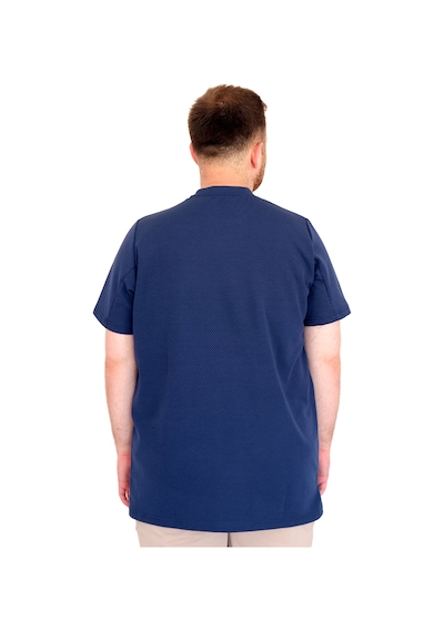 Mode Xl Büyük Beden Erkek T-shirt Bisiklet Yaka Dore U25034 İndigo İndigo